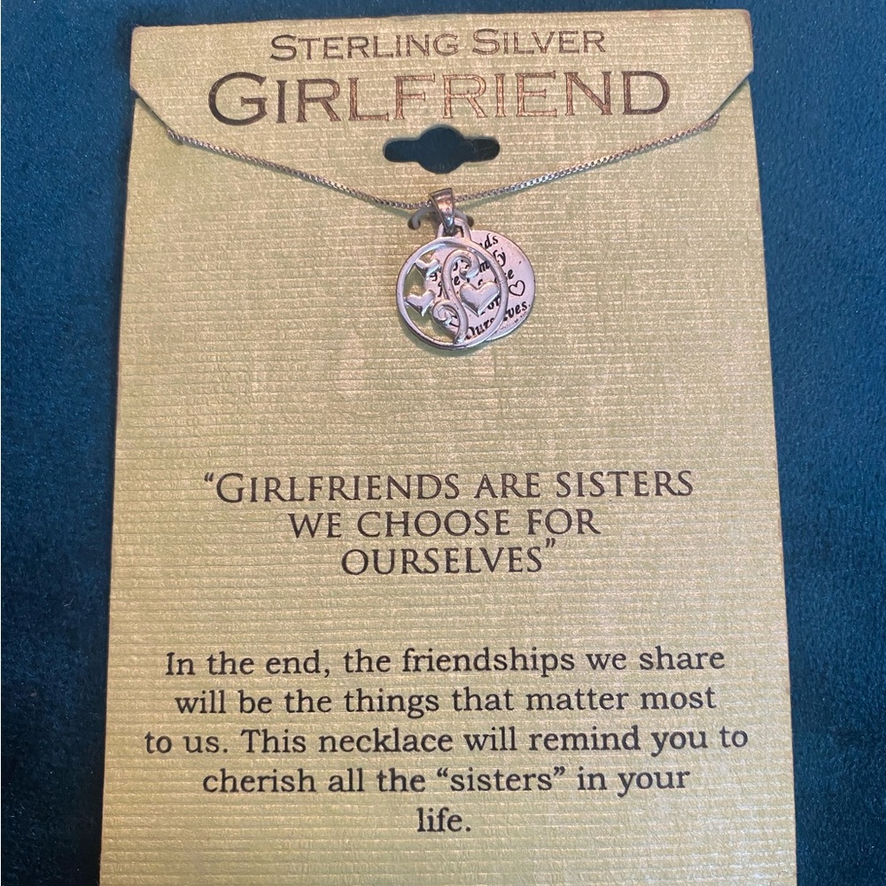 4/$10 New Sterling Silver Girlfriend Necklace